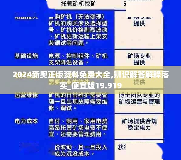 2024新奥正版资料免费大全,辨识解答解释落实_便宜版19.919