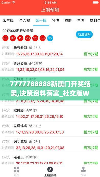 7777788888新澳门开奖结果,决策资料落实_社交版WQX297.25