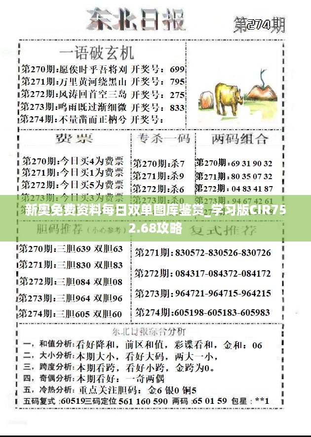 新奥免费资料每日双单图库鉴赏_学习版CIR752.68攻略