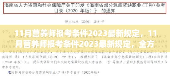 2023年11月营养师报考条件全新解读，开启健康事业之门