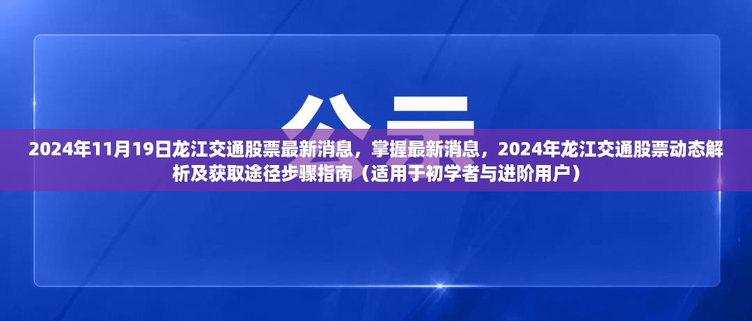 2024年龙江交通股票最新动态解析及获取消息步骤指南（初学者与进阶用户必备）