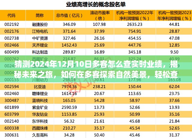 揭秘未来之旅，多客业绩实时查看指南与探索自然美景的幽默手册