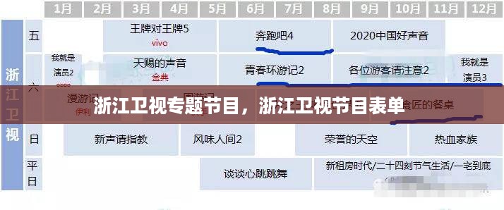 浙江卫视专题节目，浙江卫视节目表单 